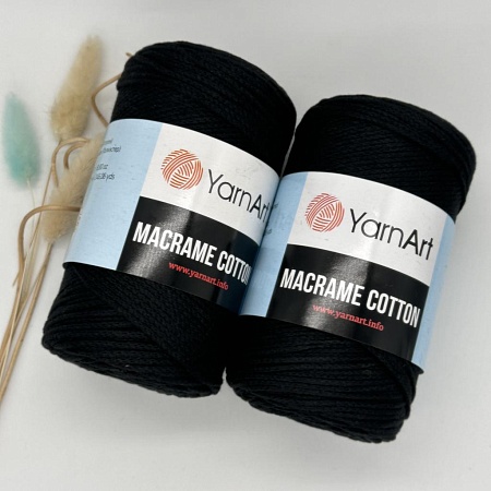 Пряжа Macrame cotton 750 черный
