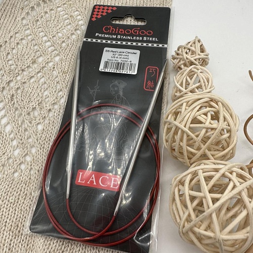 Спицы для вязания ChiaoGoo спицы круговые металл 4 мм 80 см