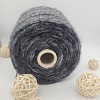 Пряжа в бобинах Soffice plus 3000. Цвет черное серебро. Цена указана за 10 гр.