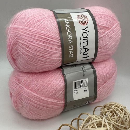 Пряжа Angora star 217 розовый