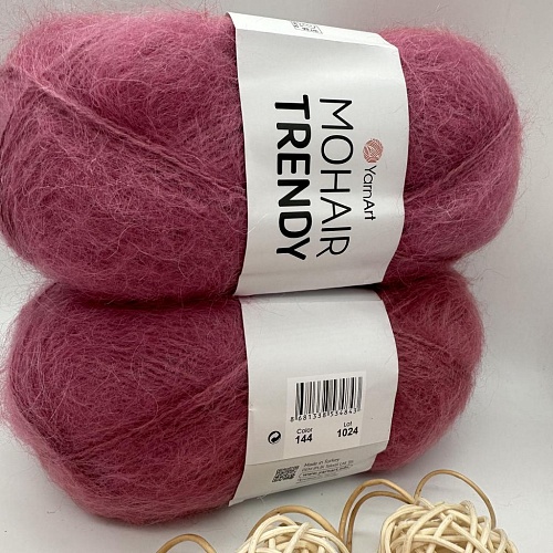 Пряжа Mohair trendy 144 розовый