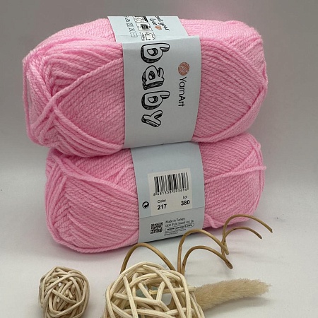 Пряжа Yarn Art Baby (бэби) 217 роза