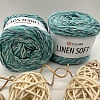Пряжа Linen Soft лен, вискоза, хлопок 7408 мятный бисквит