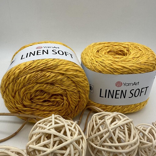 Пряжа Linen Soft лен, вискоза, хлопок 7306