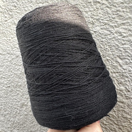 Пряжа в бобинах Cashmere 2/28 black Цена за 10гр