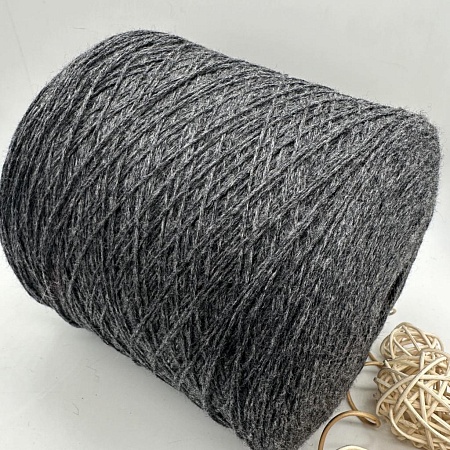 Пряжа в бобинах Himalaya як, шелк. Цвет темно серый меланж. Цена указана за 10гр