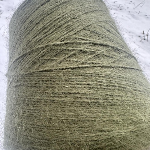 Пряжа в бобинах Angora Spiky 2/9000 19071 олива