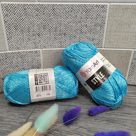 Пряжа Style 673 бирюза