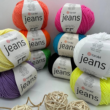 Пряжа Набор №6 YarnArt Jeans (10шт:58; 61; 60; 62; 67; 72; 53; 55; 59; 77)