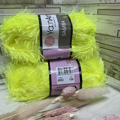 Пряжа Samba 2052 зелень неон