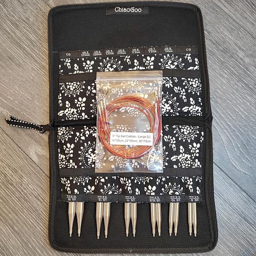 Спицы для вязания Набор разъемных металлических спиц ChiaoGoo Large 13 см