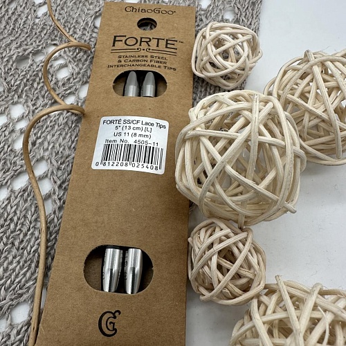 Спицы для вязания Спицы съёмные Forte (карбон) 13 см 8,0 мм,