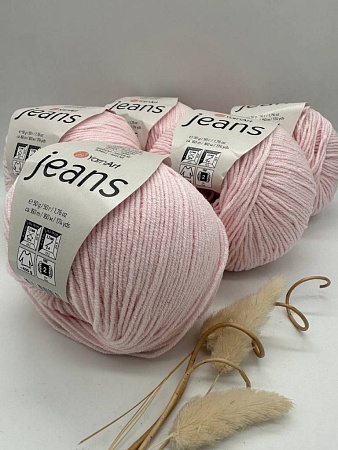 Пряжа YarnArt Jeans 74 нежно-розовый