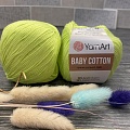 Пряжа Baby Cotton 430 салатовый неон