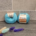Пряжа YA Baby Cotton 446 голубая бирюза