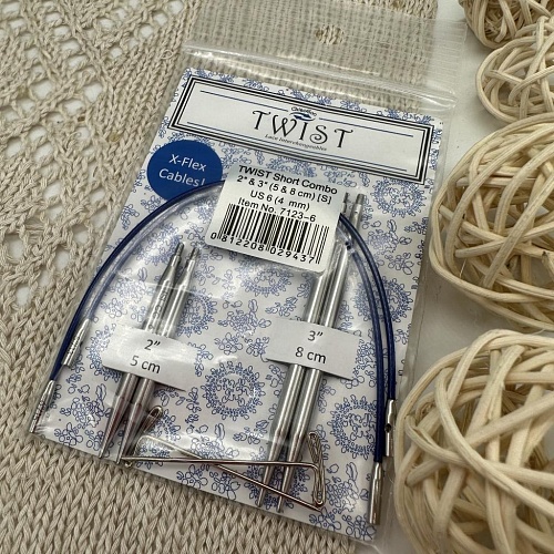 Спицы для вязания Набор спиц twist short combo 4,0 мм металл