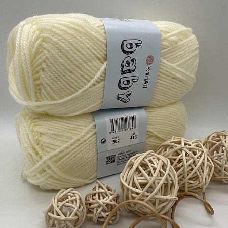 Пряжа Yarn Art Baby (бэби) 502 молочный