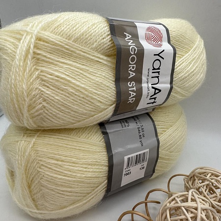Пряжа Angora star 7003 молочный