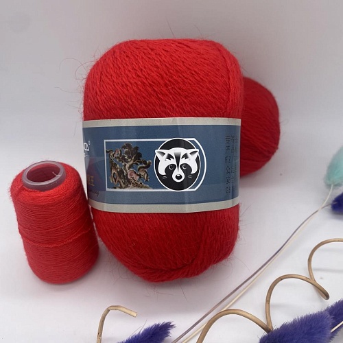 Пряжа Норка (синяя этикетка) 810 красный