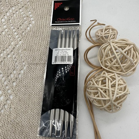 Спицы для вязания спицы чулочные металл 15 см 6 мм ChiaGoo