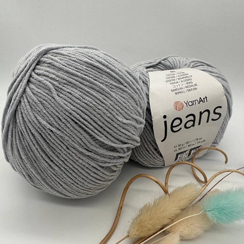 Пряжа YarnArt Jeans 80 ультра св. серый