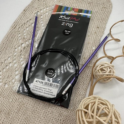 Спицы для вязания круговые Zing 80 cm №3,75