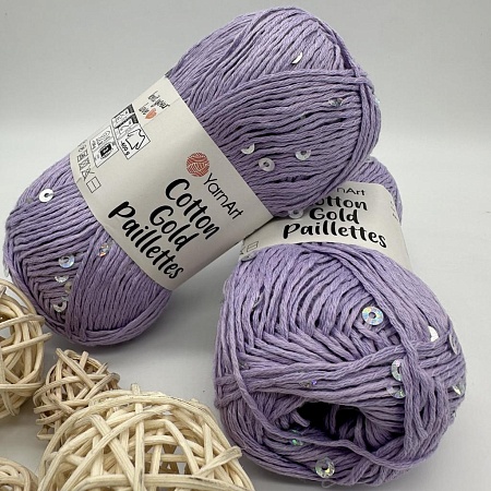 Пряжа Cotton Gold Pailletes 7116