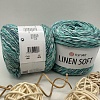 Пряжа Linen Soft лен, вискоза, хлопок 7408 мятный бисквит