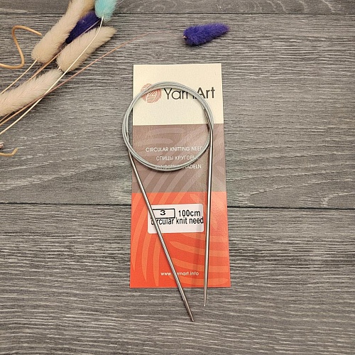Спицы для вязания Спицы круговые на металл тросике №3,0 длина 100см.