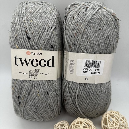 Пряжа Tweed 226 серый