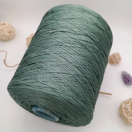 Пряжа в бобинах Seta SCHAPE (цвет &quot;полынь&quot; серо-голубой, чуть в зелень)