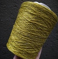 Пряжа в бобинах Festival (лен, шелк, пайетки) 1034 биттер лемон