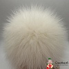 Аксессуары для одежды и обуви Помпон из натурального меха (песец), d-14-16 cм "помпон натуральный белый"