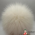 Аксессуары для одежды и обуви Помпон из натурального меха (песец), d-14-16 cм &amp;quot;помпон натуральный белый&amp;quot;