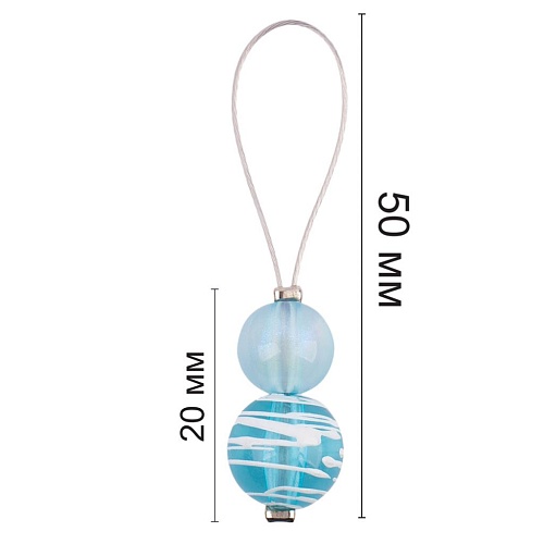 Аксессуары для вязания Кольца маркировочные пластик d 20 мм 8 шт в блистере с бусинами