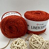 Пряжа Linen Soft лен, вискоза, хлопок 7310 спелая клубника