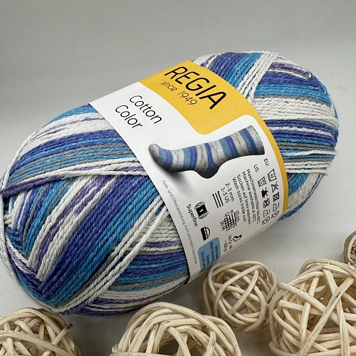 Пряжа Regia Cotton Color 02467 Spring Has Sprung конец зимы