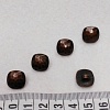 Пуговицы Коричневые на ножке "грани" (13мм)