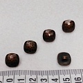 Пуговицы Коричневые на ножке &amp;quot;грани&amp;quot; (13мм)