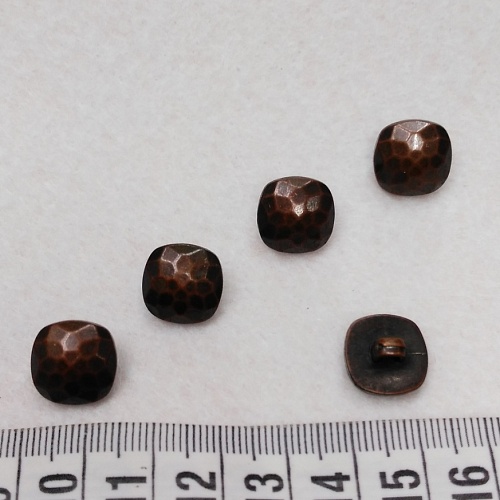 Пуговицы Коричневые на ножке &amp;quot;грани&amp;quot; (13мм)